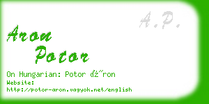 aron potor business card